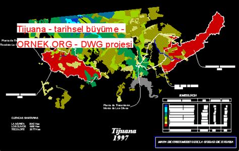 Tijuana - tarihsel büyüme dwg projesi - Autocad Projeler