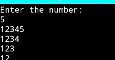 Image result for Different Inverted Piramid with Numbers Pattern Printing C Programs