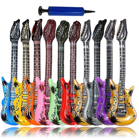 Buy Smilixin Inflatable Guitar Set - 10 Guitars and 1 Inflator, Rock ...