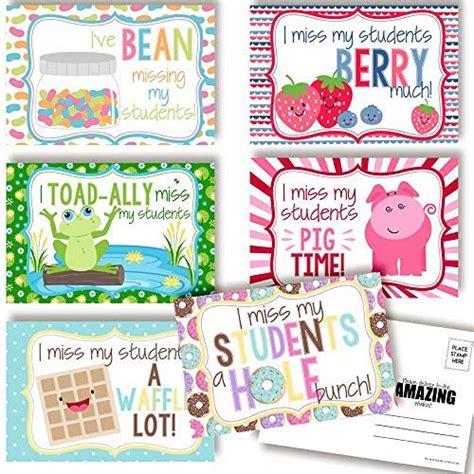 I Miss My Students Blank Postcards For Students From Teachers, Total of ...