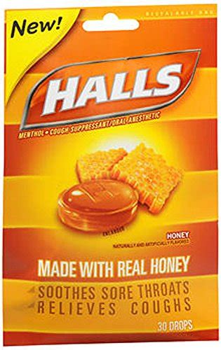 Buy HALLS Soothe Honey Menthol Flavor Cough Drops, 1 Bag (30 Total ...
