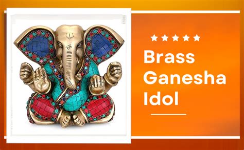 Buy CraftVatika Lord Ganesh Brass Idol Long Ear Ganesha Statue Online ...
