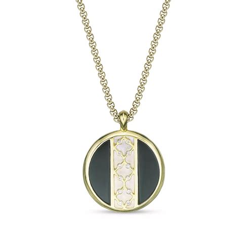 Gemminded 14k Gold Flash Plated Lab-Created White Sapphire & Onyx Round ...
