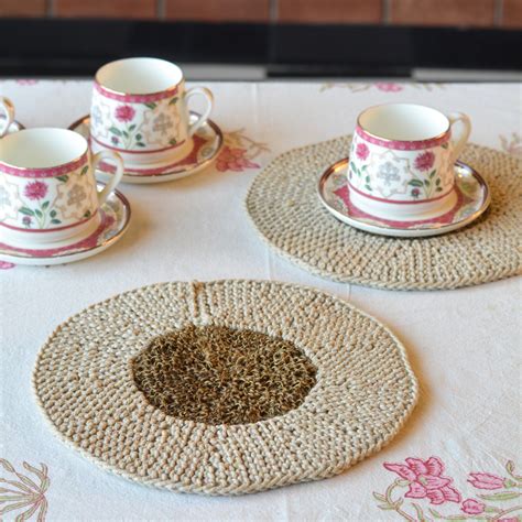Cotton & Jute Table Mat ( Small, Single Piece ) – CreateYourTaste