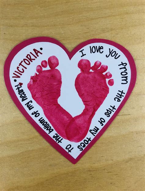Heart Footprints | February crafts, Valentine crafts, Baby art projects