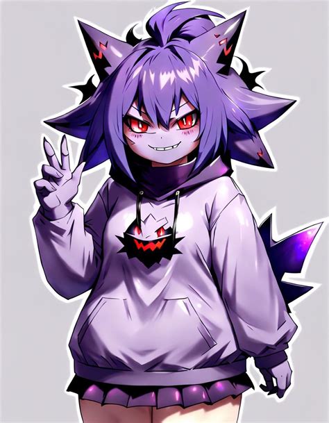 Gengar as a Human Girl - AI Generated Artwork - NightCafe Creator