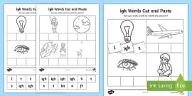 'u' as in 'oo' Sound Cut and Stick Worksheet