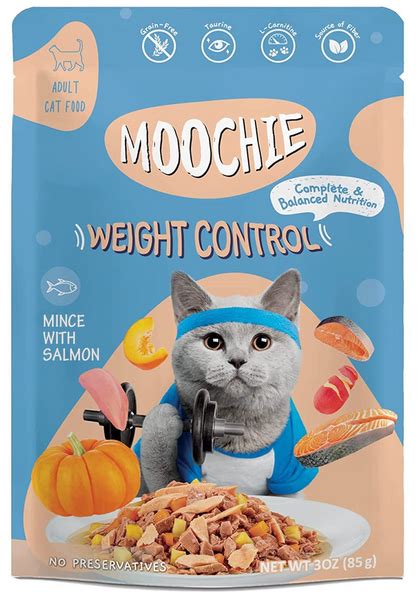 Moochie Weight Control Mince With Salmon Pouch For Cats – ShakeHands