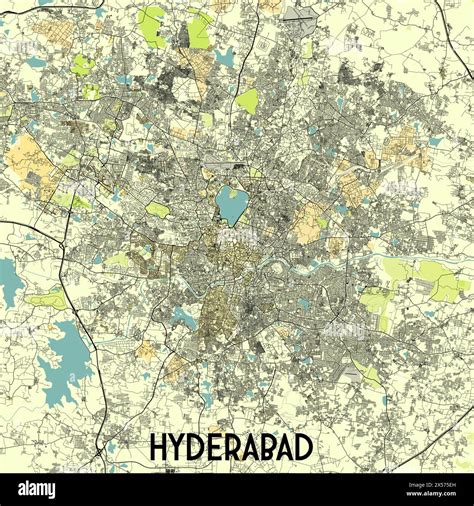 Hyderabad map hi-res stock photography and images - Alamy