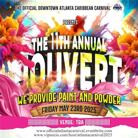 Atlanta Caribbean Carnival 11th Annual Jouvert, Venue TBA, Atlanta ...