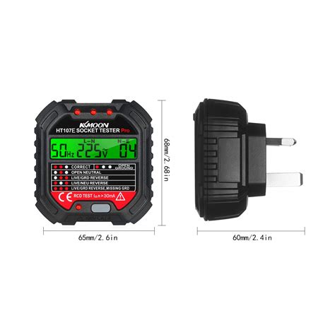 Kecheer Socket Tester Rcd Test Button Outlet Tester With Voltage ...