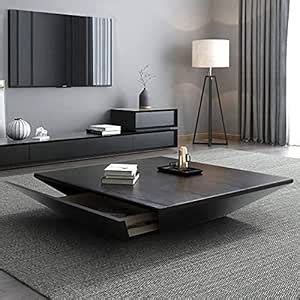 KD KOHINOOR DECOR Modern Drum Square Nesting Coffee Table with Storage ...