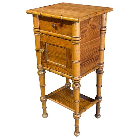 Gorgeous Pair of Split Bamboo End Tables at 1stDibs