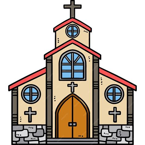 Este clip de dibujos animados muestra una ilustración de la Iglesia ...