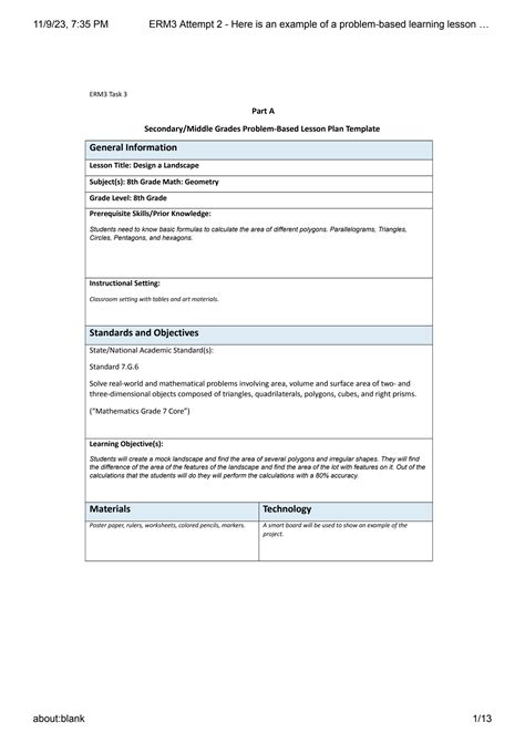 Image result for Problem Based Learning Plan Sample