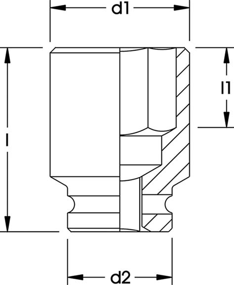 ELORA Impact Socket 1/2, hexagon, ELORA-790-30 mm | 30,000 Tools at ...