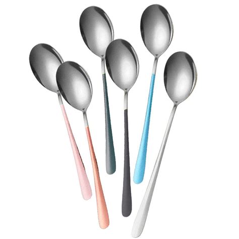 Buy Mockery 6 Pack Ice Cream Coffee Spoons, Stainless Steel Dessert ...