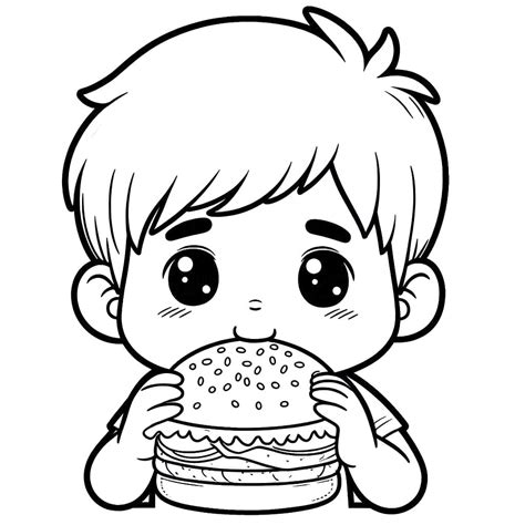 Hamburger coloring pages - ColoringLib