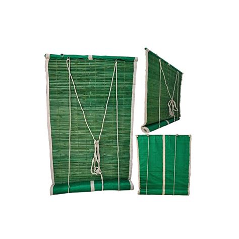 Buy Bamboo Net Curtain for Balcony/Window (Green) 3 x 7 feet, 36/84 ...