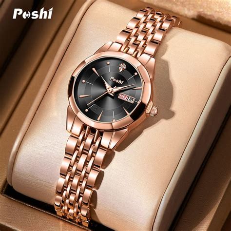 POSHI Women’s Sporty Luminous Quartz Watch – Dual Calendar – bshopy.in