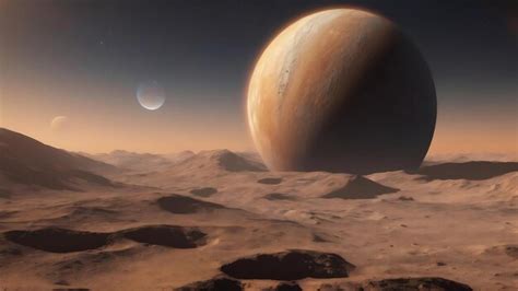 3d rendering of titan one of the moons of saturn the sixth planet from ...