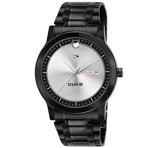 Duke Solid Stainless Steel Strap Metal Body Analog Men Watch Silver Di