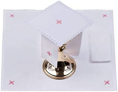 Church Atelier Catholic Altar Linens Set with Red Cross (Pall ...