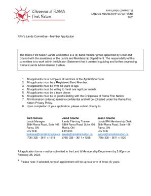 Fillable Online Lands-Committee-Application-Form-2023. ... Fax Email ...