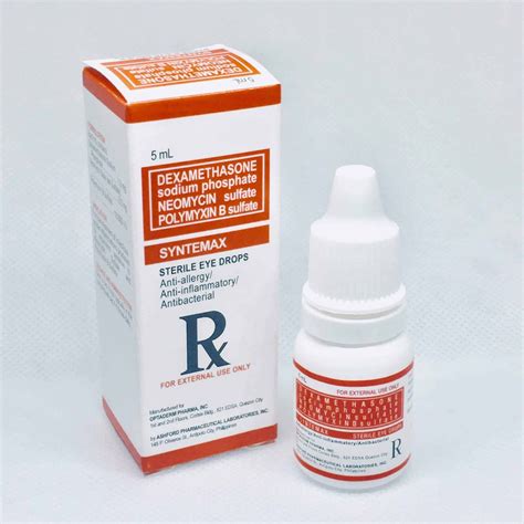 SYNTEMAX Sterile Eye Drops - Optaderm Pharma Inc.