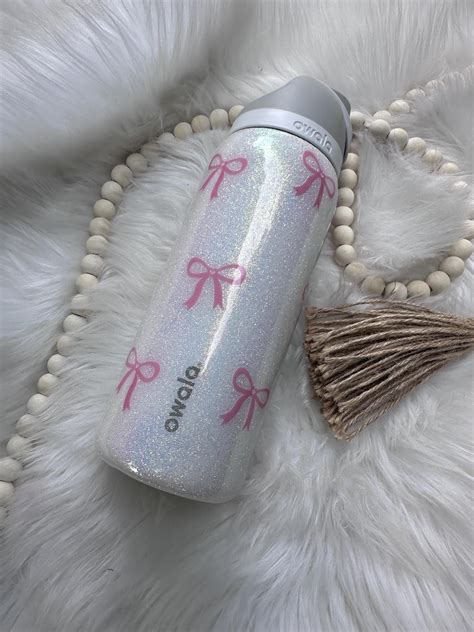 Custom Shy Marshmallow Owala With Bows. Made to Order - Etsy | Girly ...