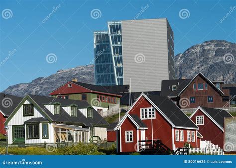 Old and New in Nuuk, the Charming Capital of Greenland Stock Photo ...