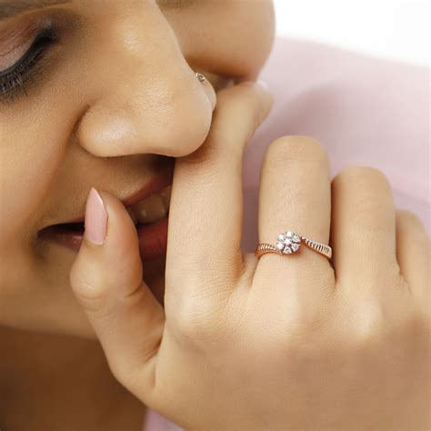 14 KT Dainty Diamond Ring