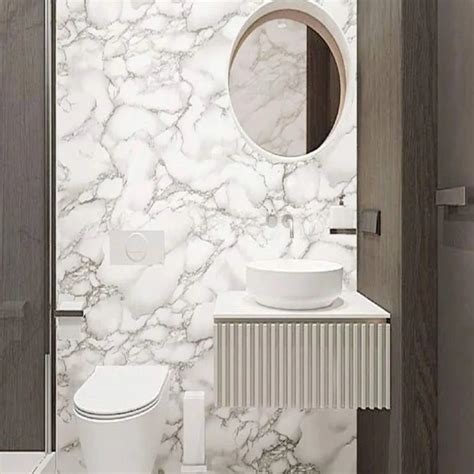 White Marble Adhesive Wall Sticker (60×200cms)