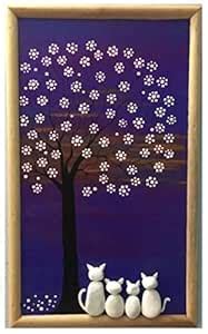 Pebble art/Handmade Painting Family 20 * 11 inches : Amazon.in: Home ...