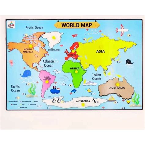 Buy Continents Map Puzzle (8-12 Years) on Snooplay India