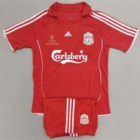 JerseyJunction Liverpool Home 2006-07 UCL Final Retro Jersey with Shor ...