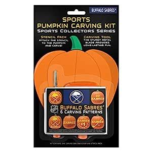 Buy NHL Buffalo Sabres Pumpkin Carving Kit, 6 Stencils, Orange Online ...