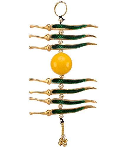 Buy Splice Crystal Products Vastu/Feng Shui Red & Yellow Nimbu Mirch ...