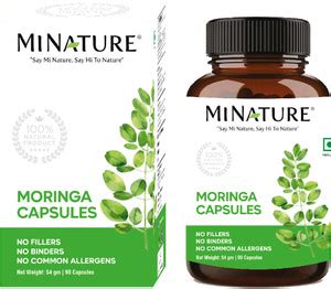 mi nature MINATURE Moringa Capsule| Drumstick| Moringa Oleifera| Sahjan ...
