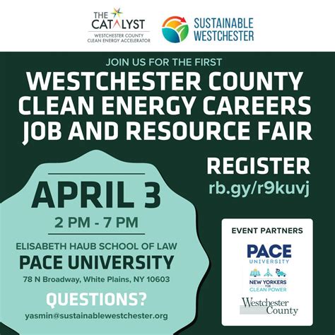 Apr 3 | Westchester County Clean Energy Careers Job And Resource Fair ...