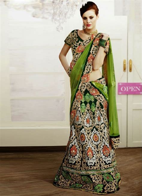 10 Wedding Lehengas In Pantone Colour Of 2017: Greenery – India's ...