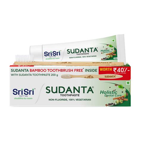 Sudanta Toothpaste - Non - Fluoride - 100% Vegetarian 200g – Sri Sri Tattva