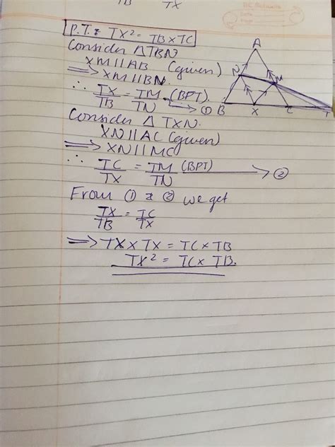 X is a point on the side BC of triangle ABC .XM and XN are drawn ...