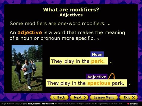 Image result for Adjectives as Modifiers