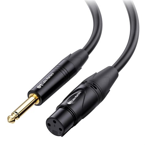 Cable Matters XLR to 1/4 TS Microphone Cable, Unbalanced Female XLR to ...