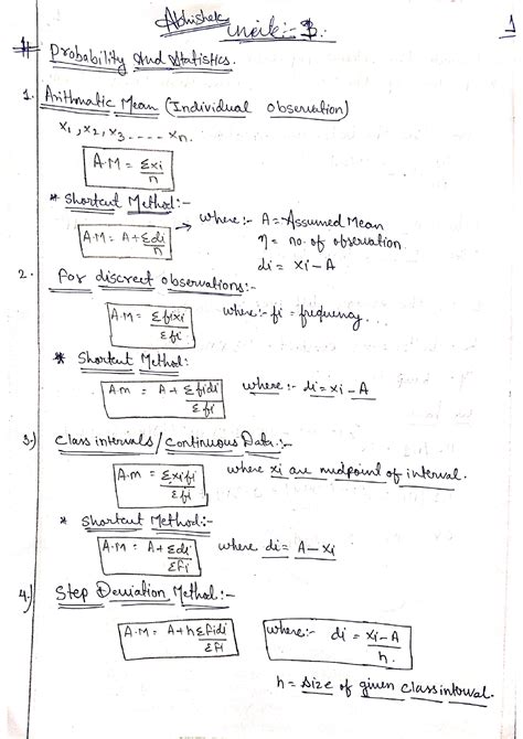 Maths UNIT 1 Formula LIST - Theory of Computation - Studocu