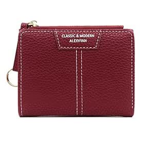 Buy Alexvyan Red Small Classic Bi-Fold Women's Purse Wallet Card ...