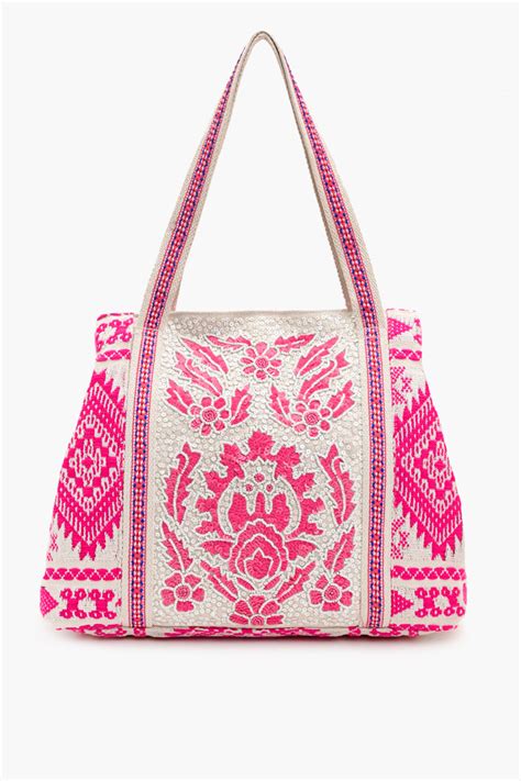 Designer Handcrafted Pink Tote Bags for Women – bohogirl.in