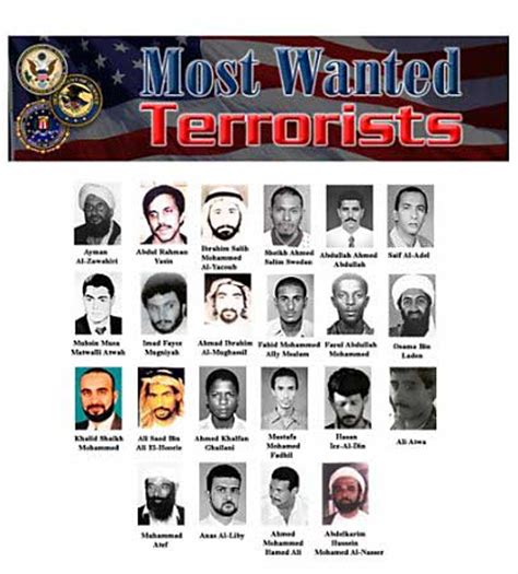 美重金抓捕特级通缉犯 22名恐怖分子榜上有名(图)