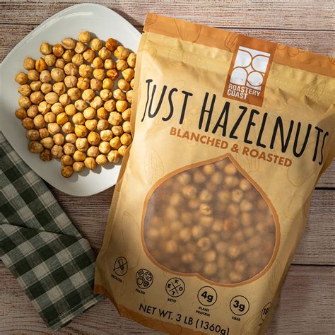 Dry Roasted Hazelnuts | Blanched | 3lbs - Roastery Coast